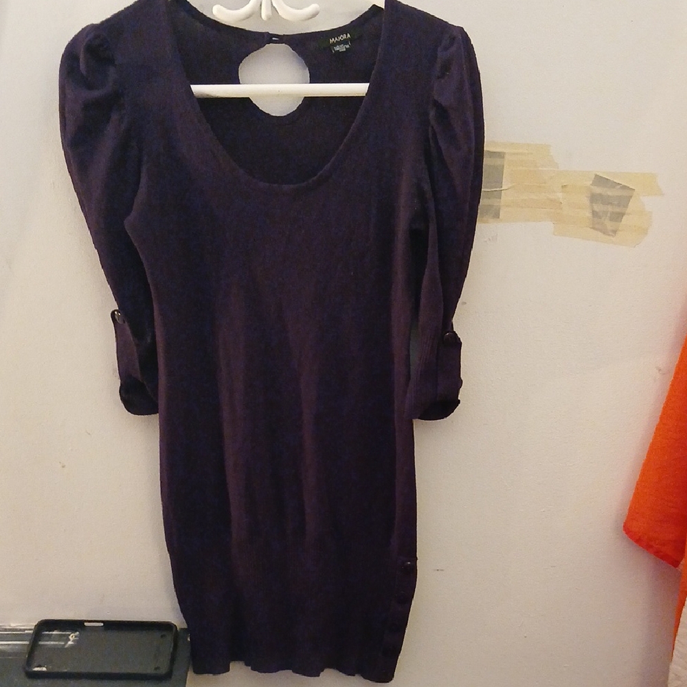Majora Women's Purple Dress Long Sleeve Size S
